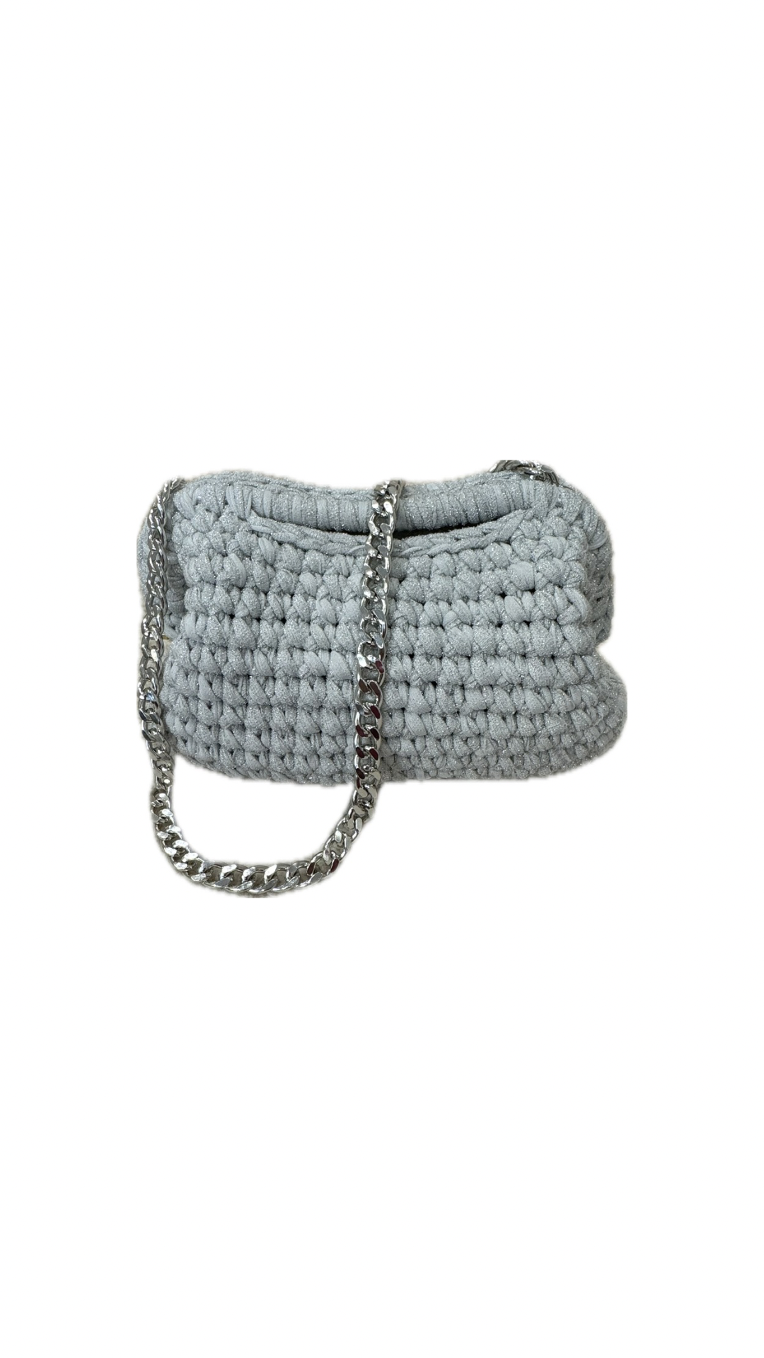 Clutch bag argento lurex Lavinia