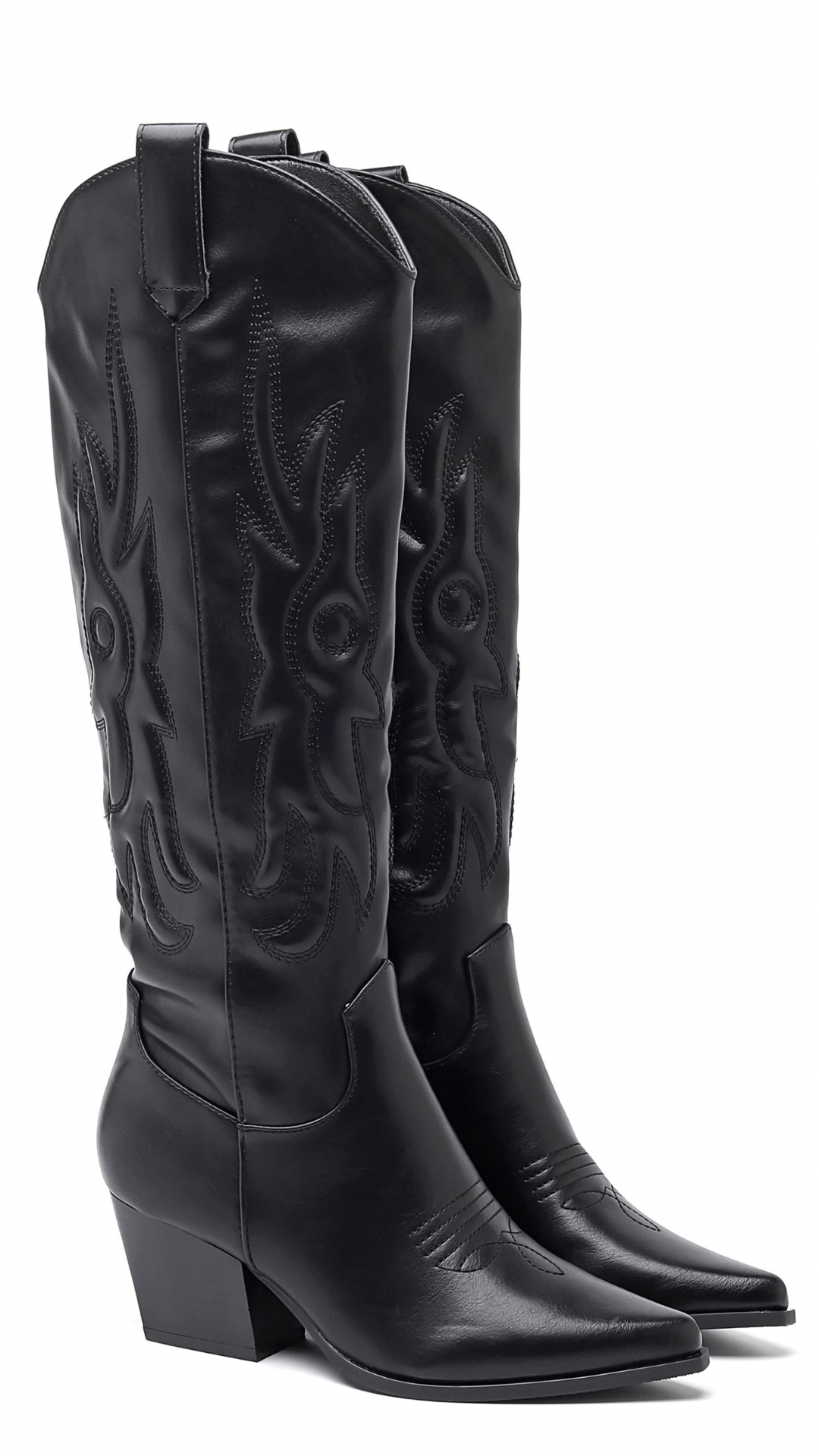 Stivali texani alti neri Vanchi