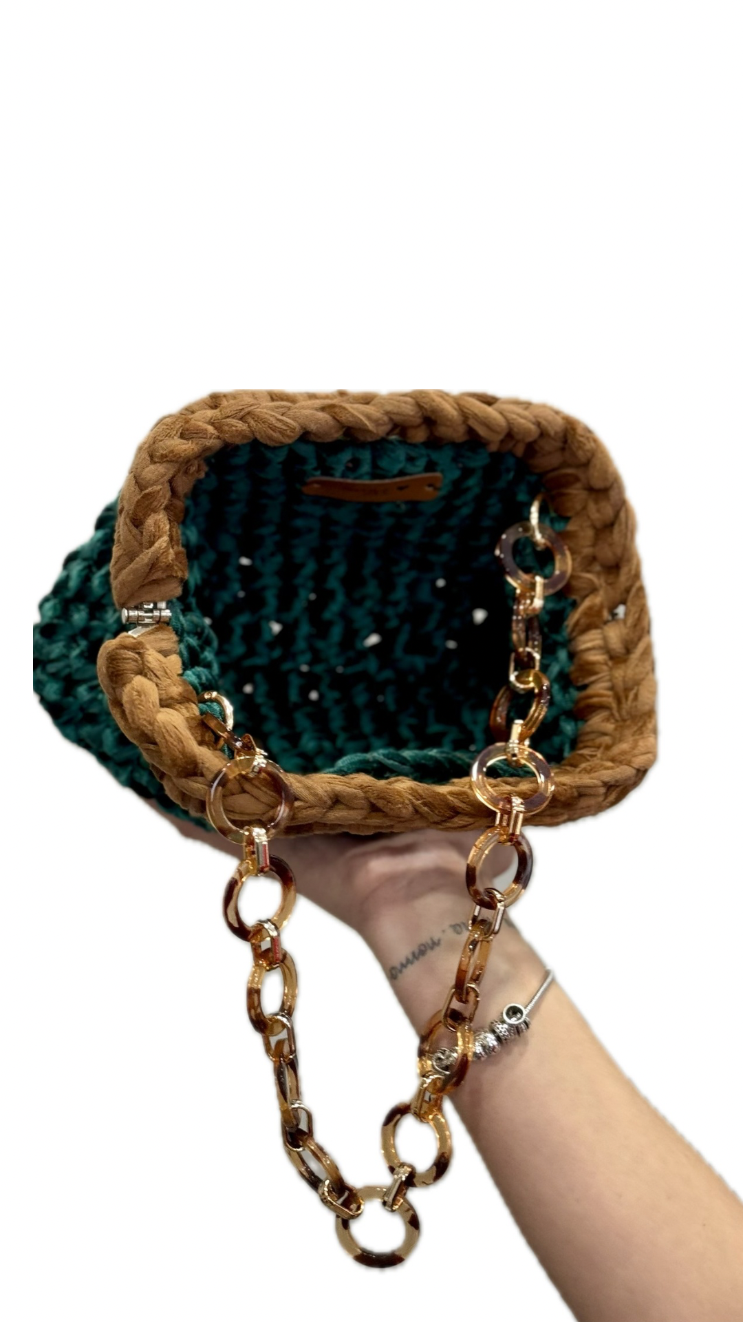 Clutch bag in velluto Esmeralda