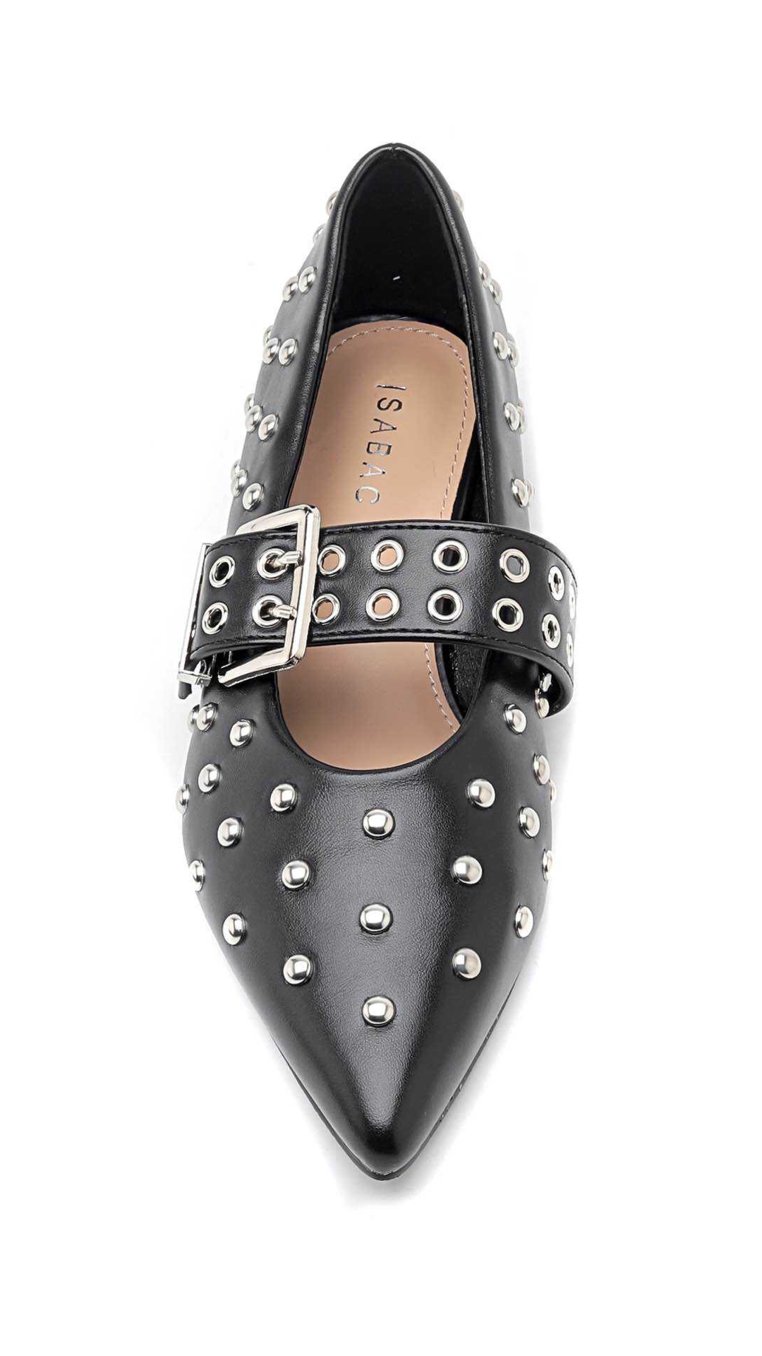 Ballerine Mary Jane a punta con borchie Vanchi