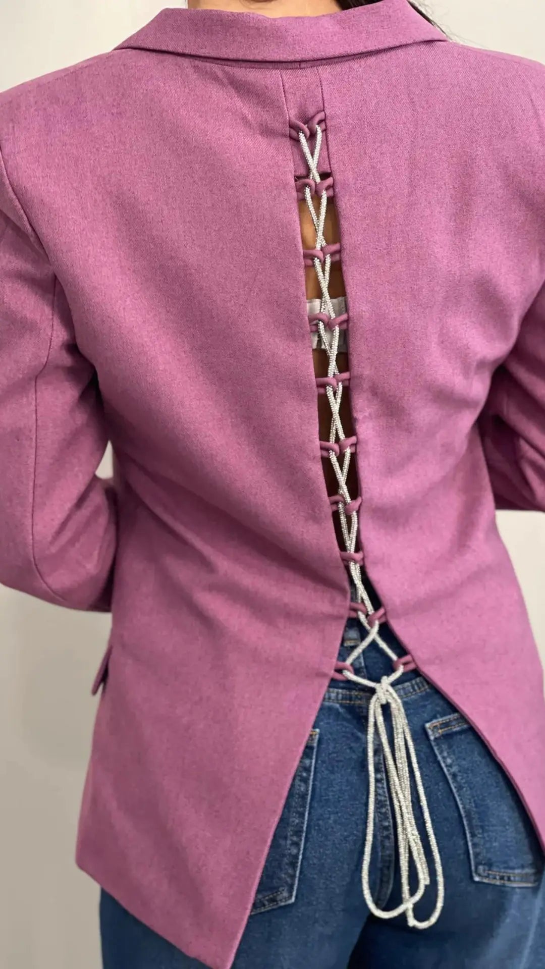 Blazer con intreccio di strass Vanchi