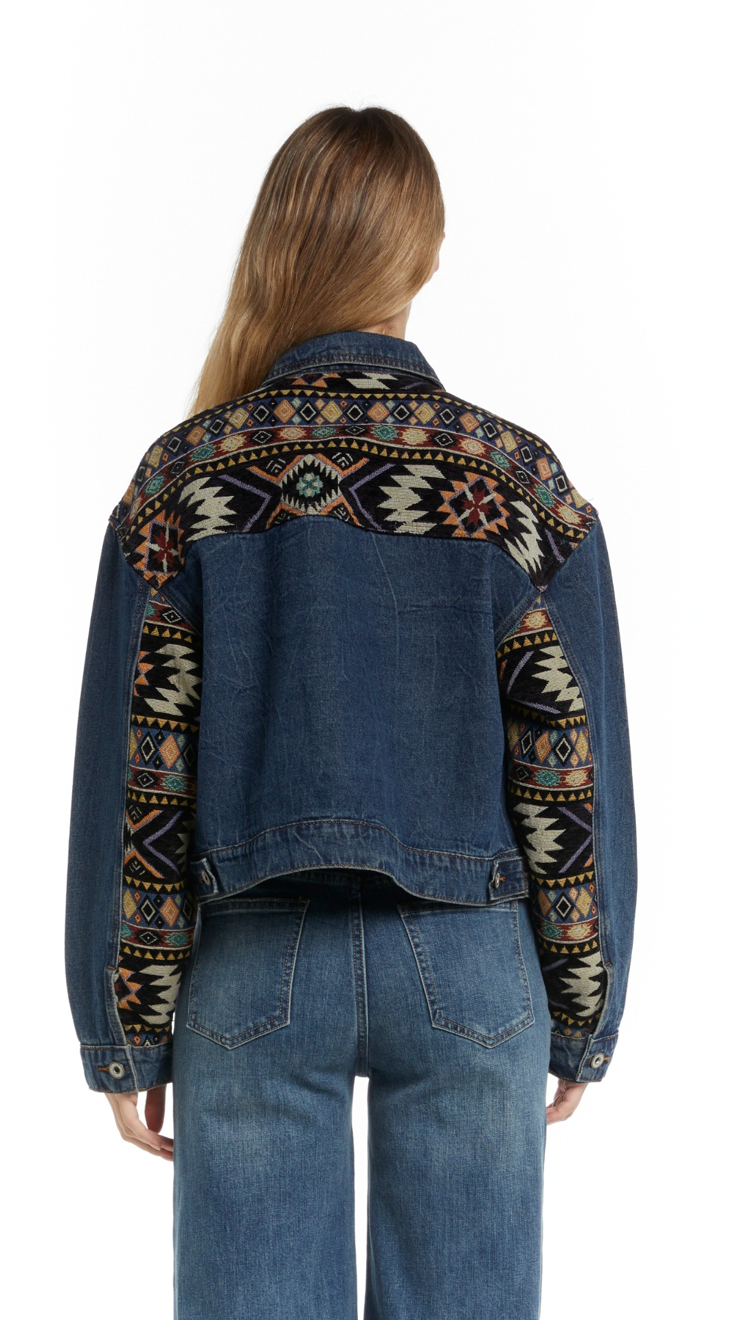 Giacca di jeans blu scuro Vanchi