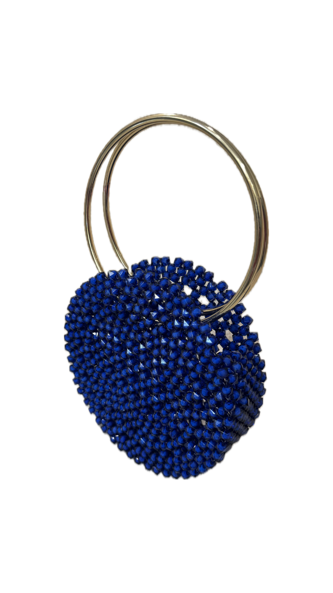 Borsa a mano rossa con perline e manico dorato – Pochette elegante da sera Vanchi