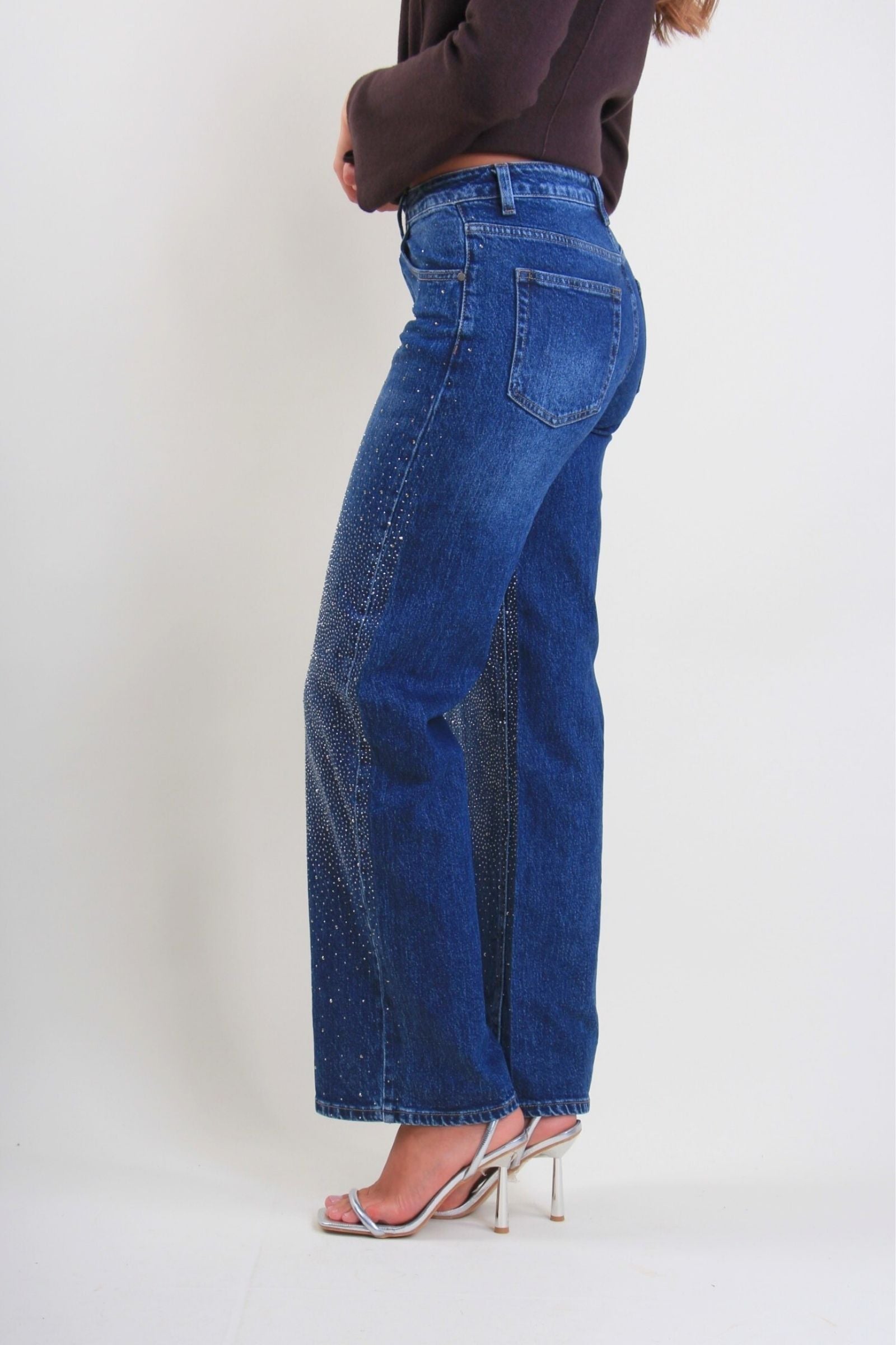 Jeans con strass all-over Vanchi