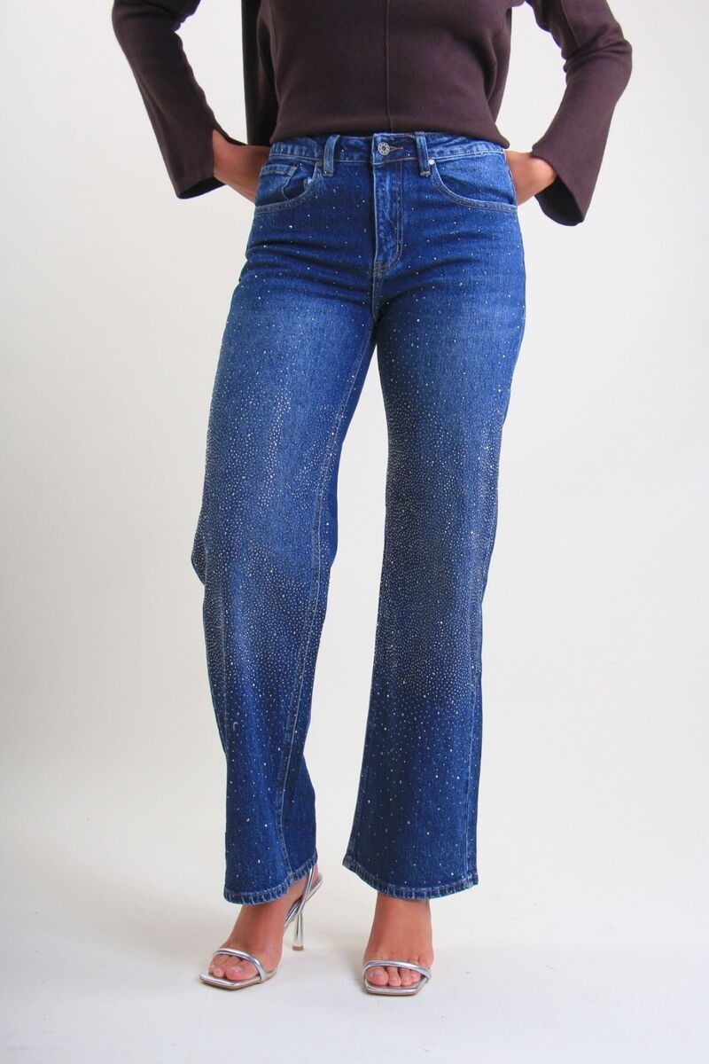 Jeans con strass all-over Vanchi