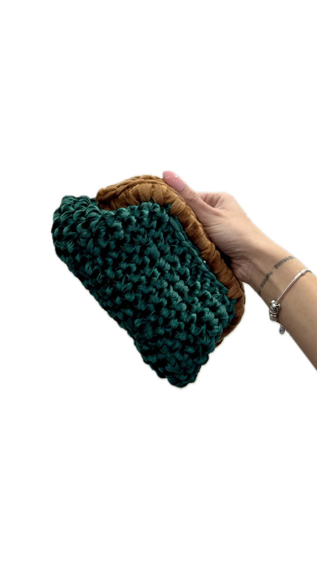 Clutch bag in velluto Esmeralda