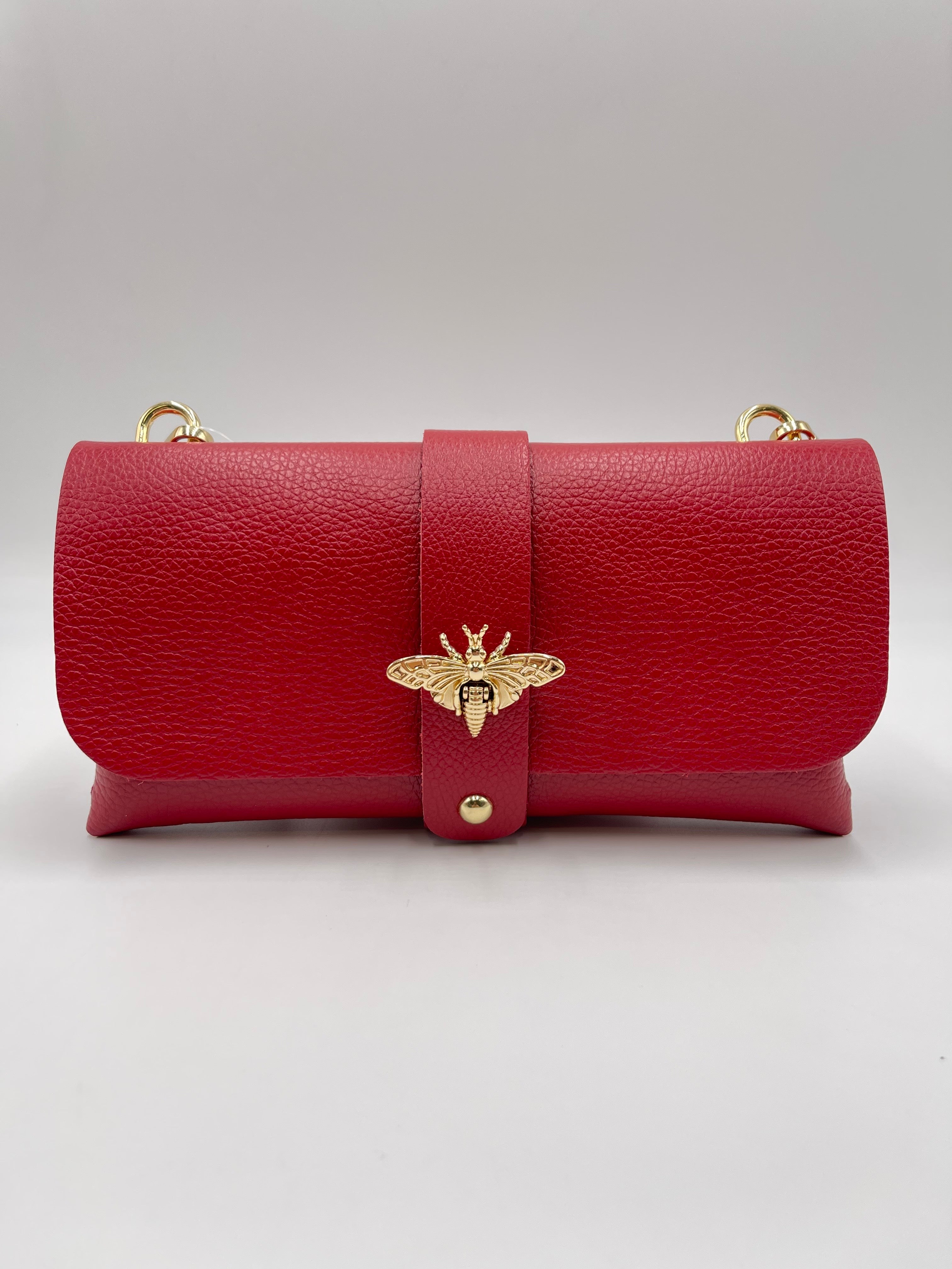 Pochette elegante in vera pelle