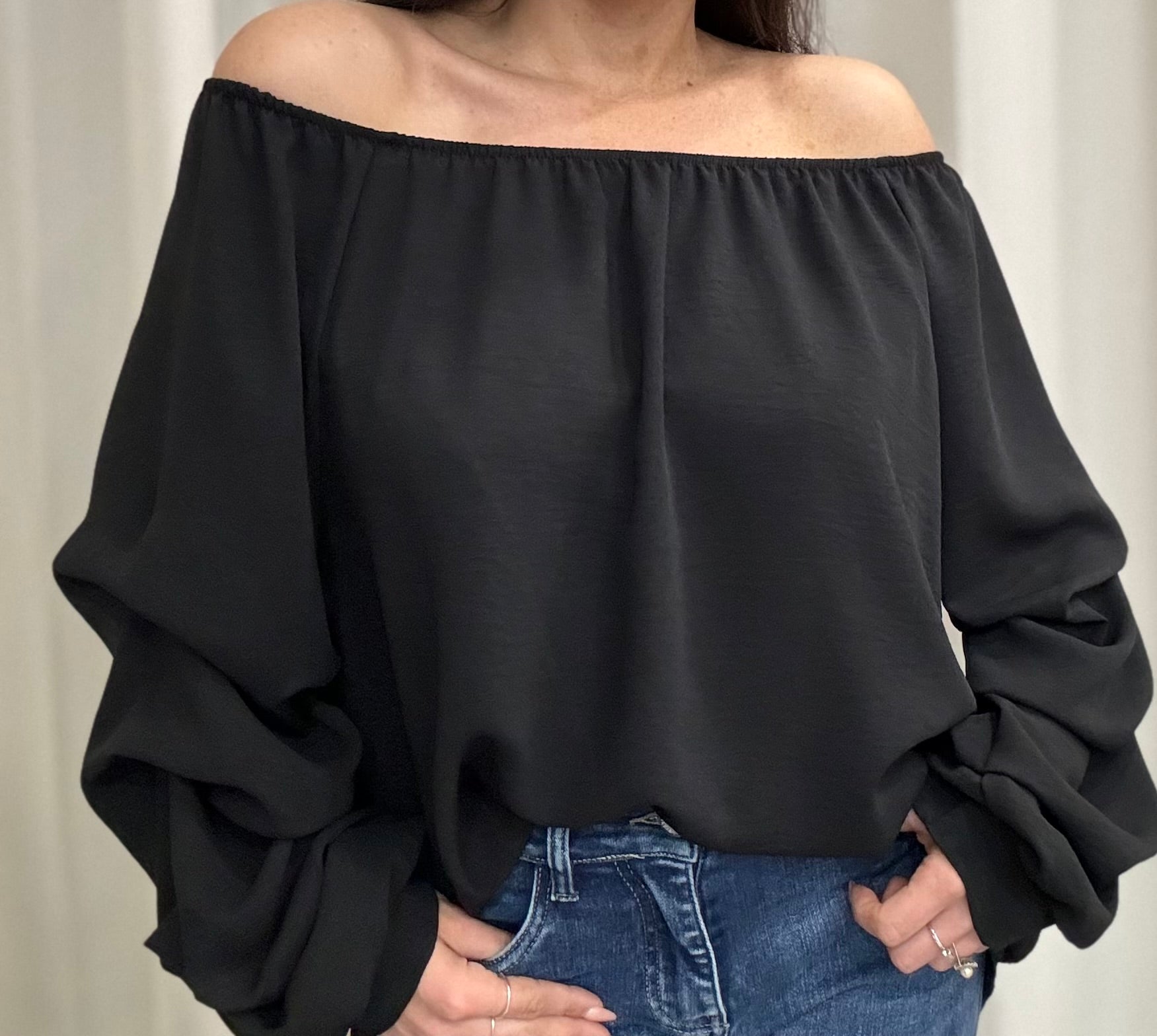 Maglia con maniche arricciate Vanchi