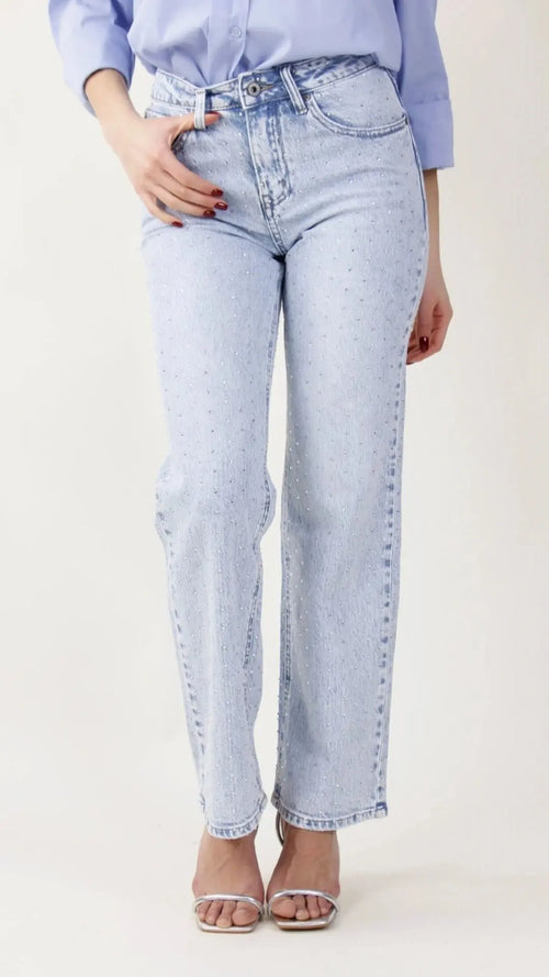 Jeans Vita Alta Donna Vanchi