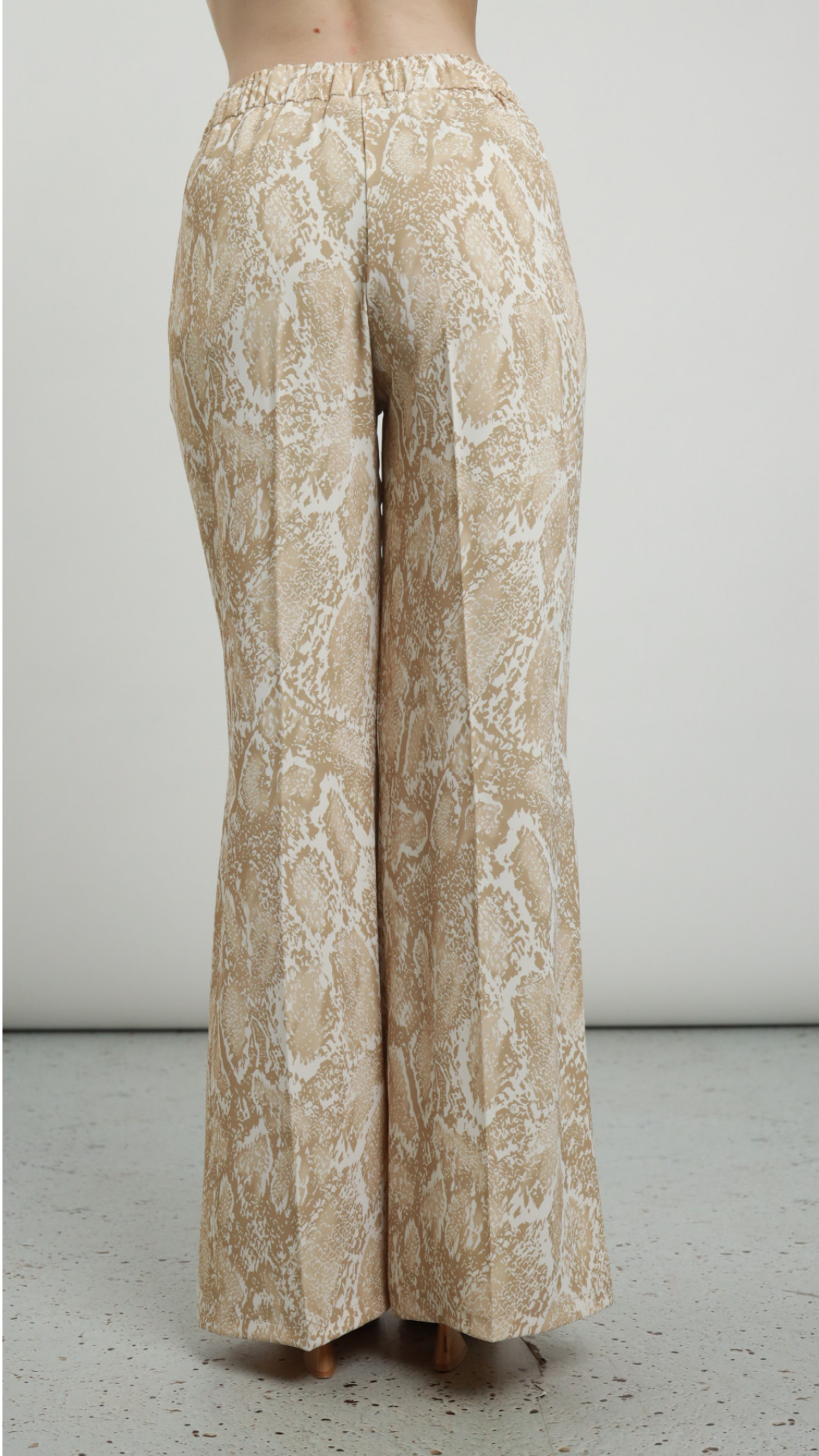 Pantaloni palazzo in fantasia pitonata