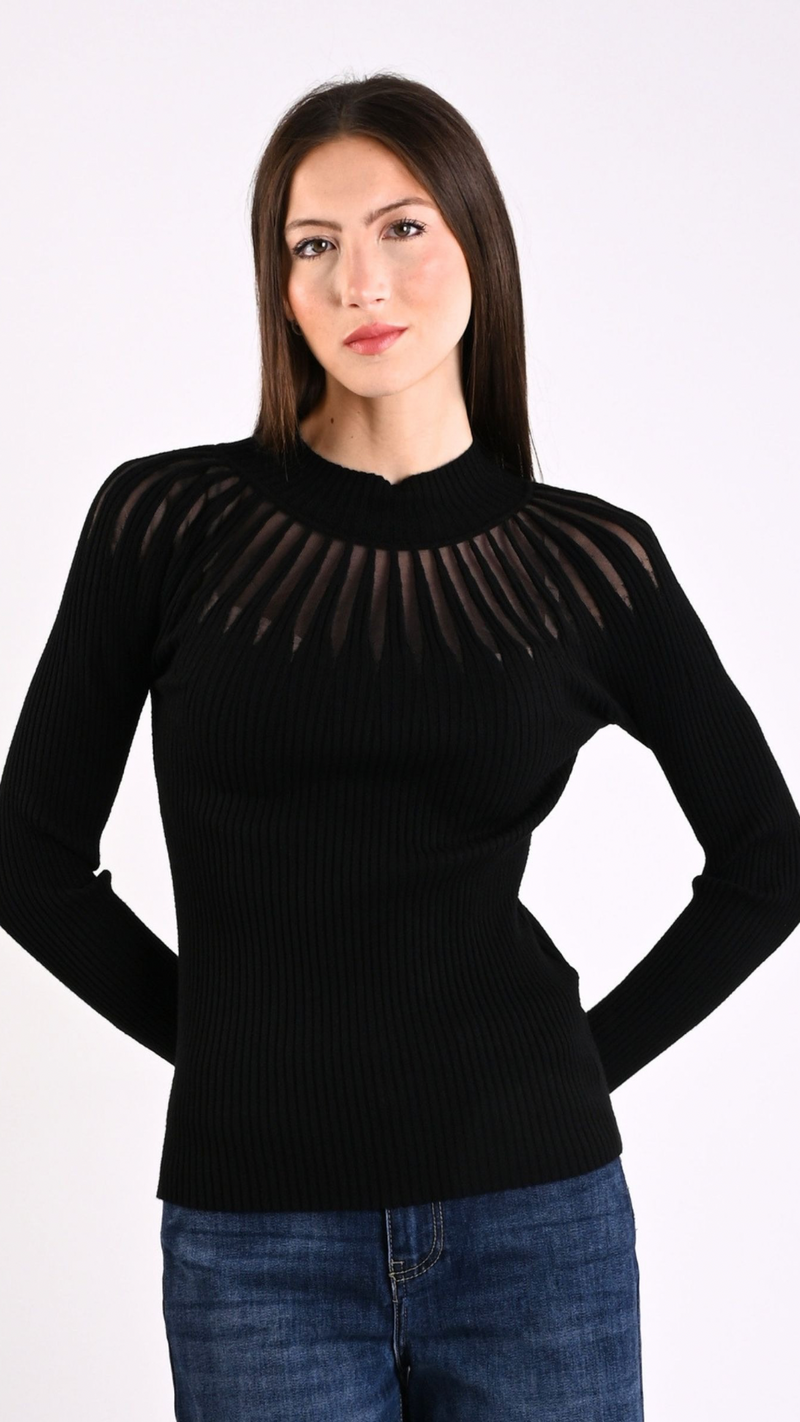 Maglia con effetto trasparenza Vanchi