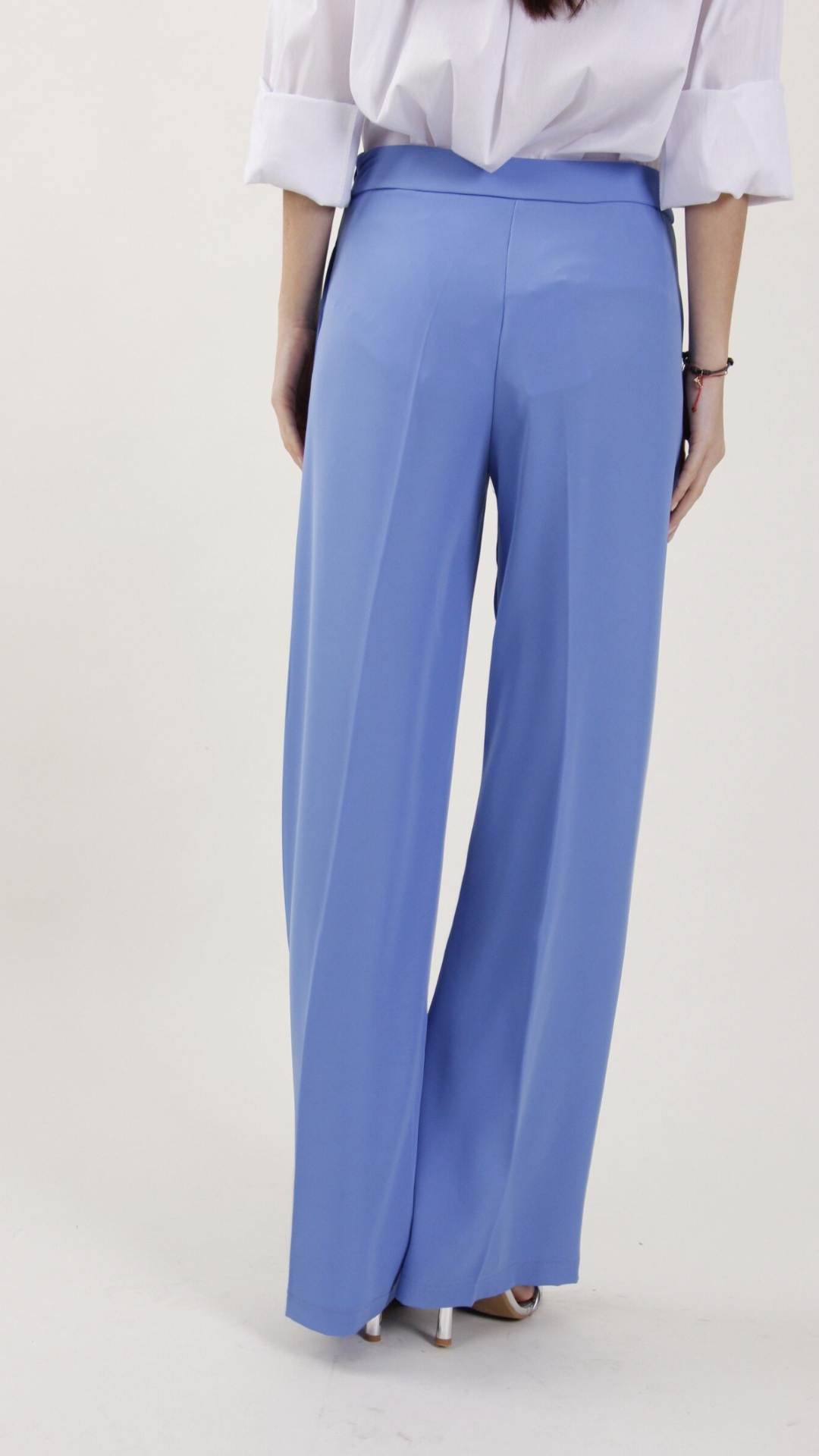 Pantalone a palazzo in tessuto fluido