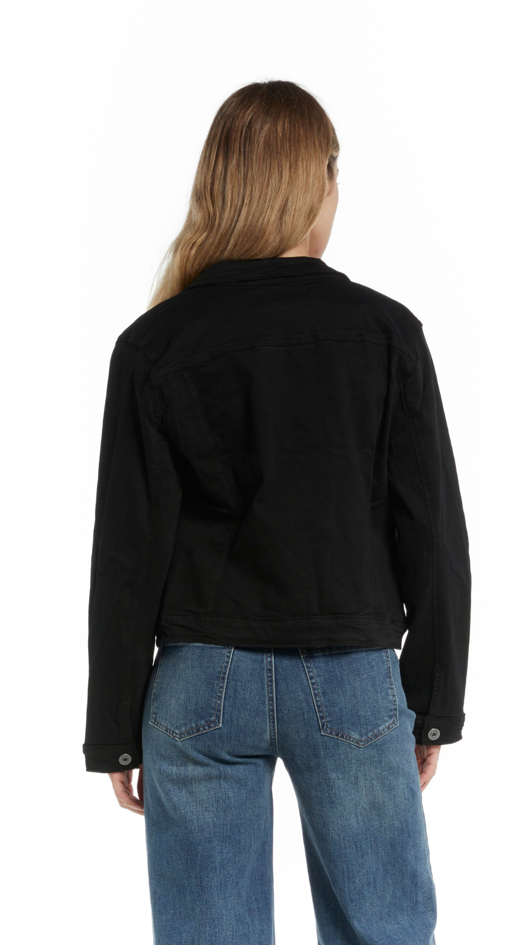 Giacca di jeans nera Vanchi