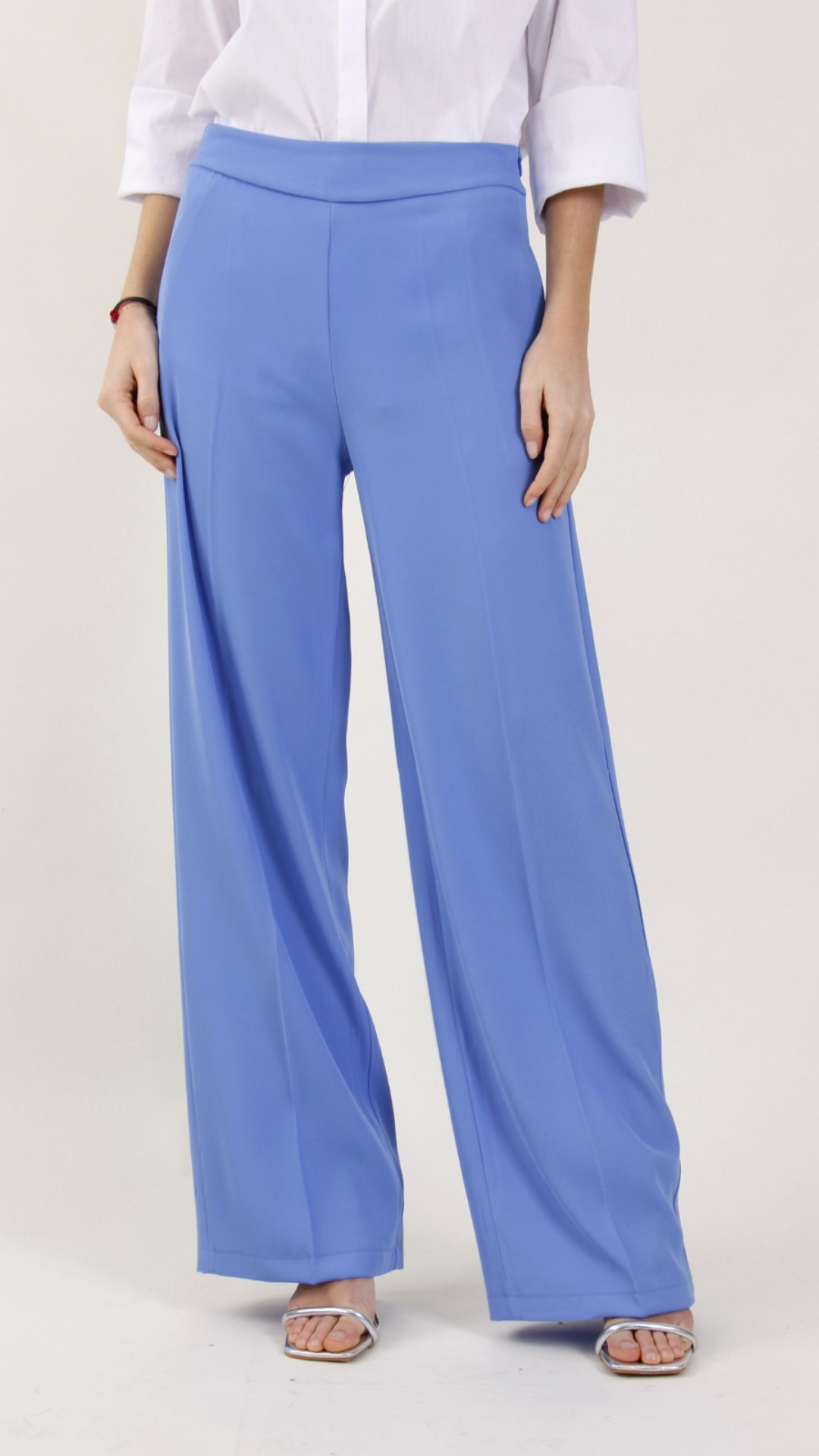 Pantalone a palazzo in tessuto fluido