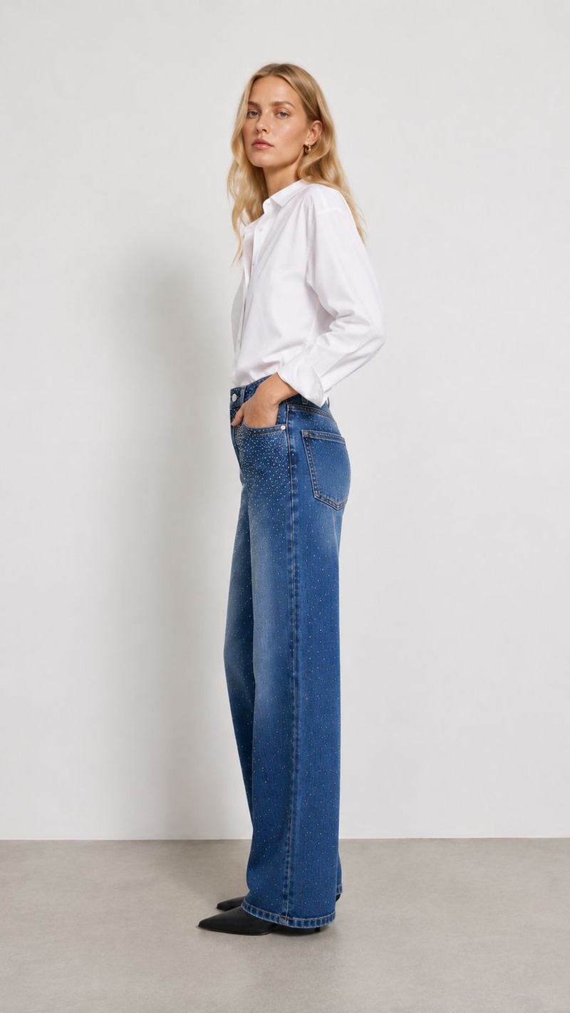 Jeans con strass Vanchi