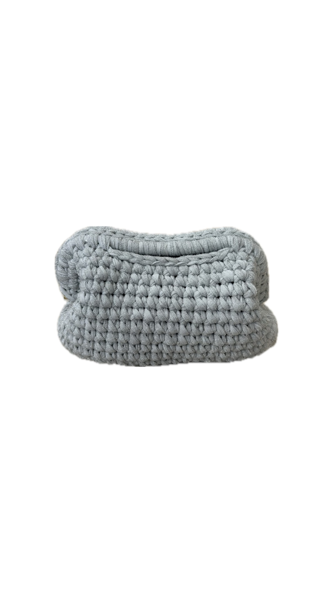 Clutch bag argento lurex Lavinia