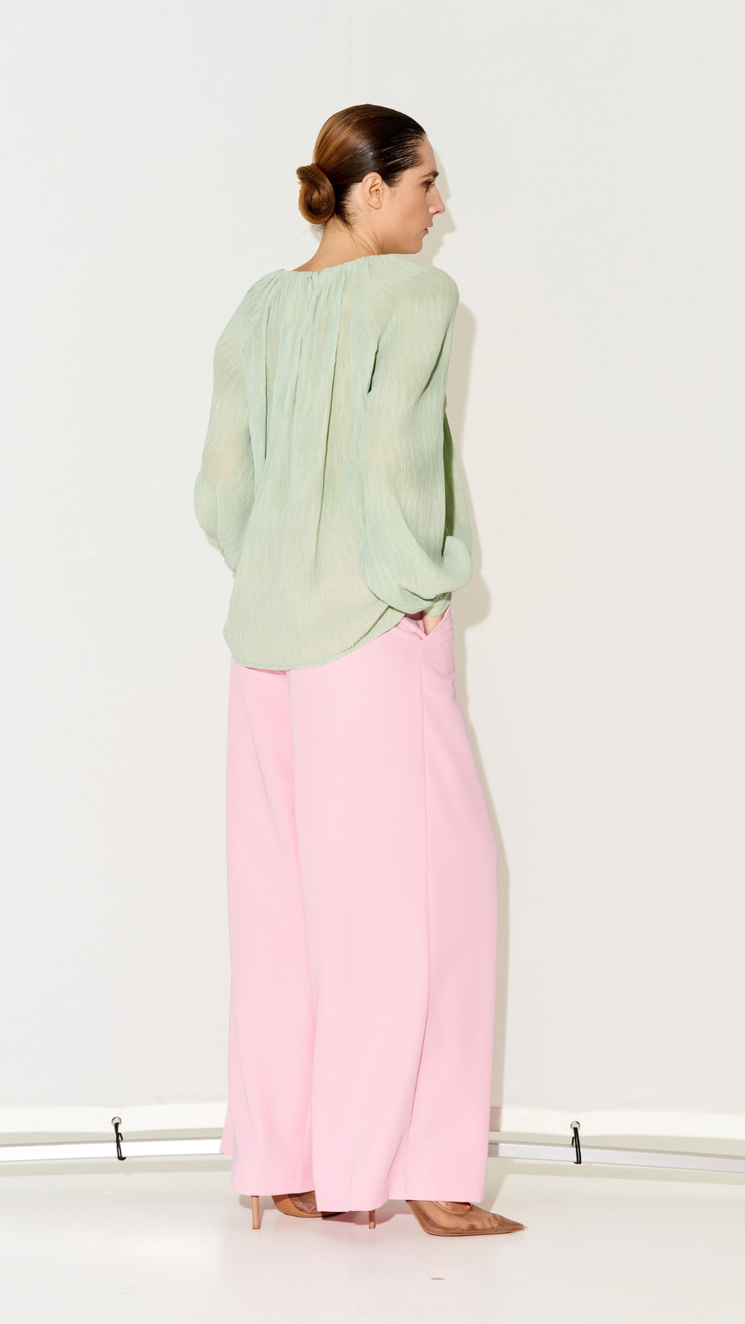 Blusa con scollo rotondo