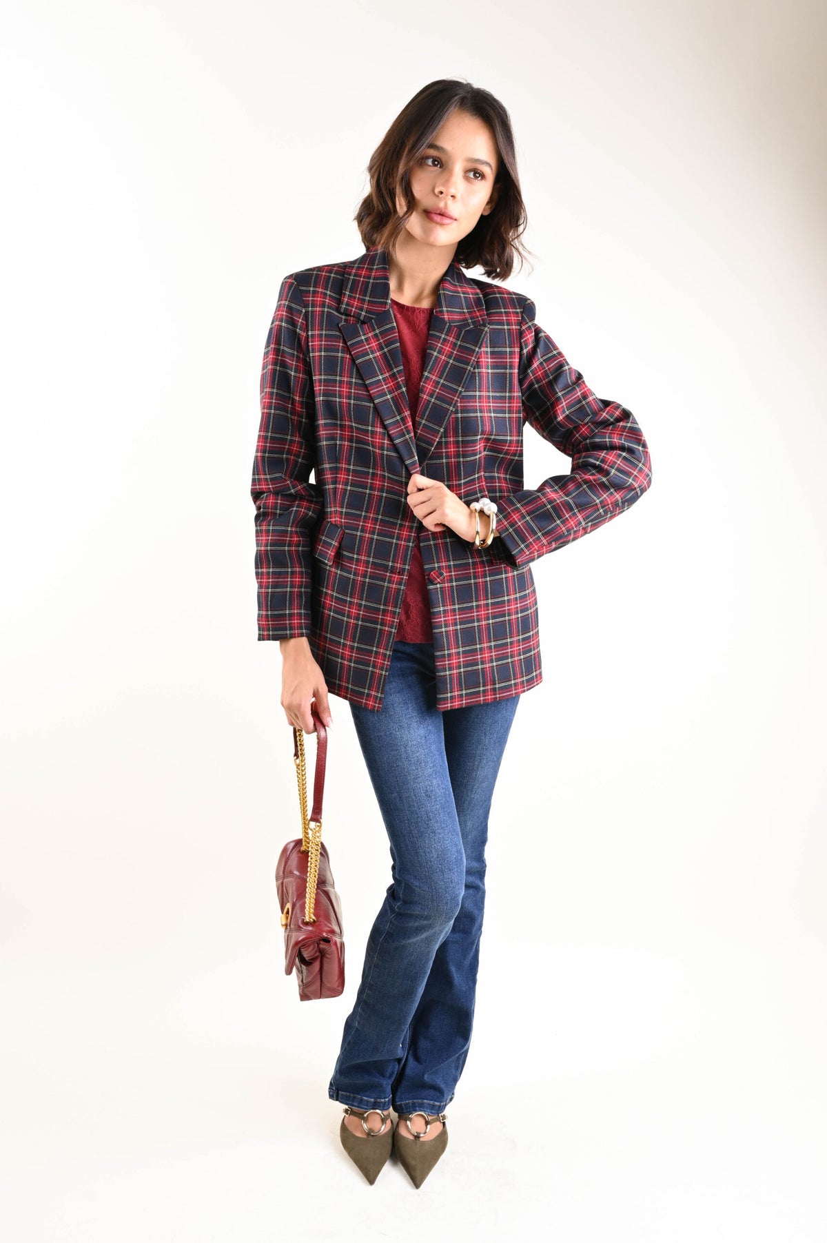 Giacca fantasia tartan