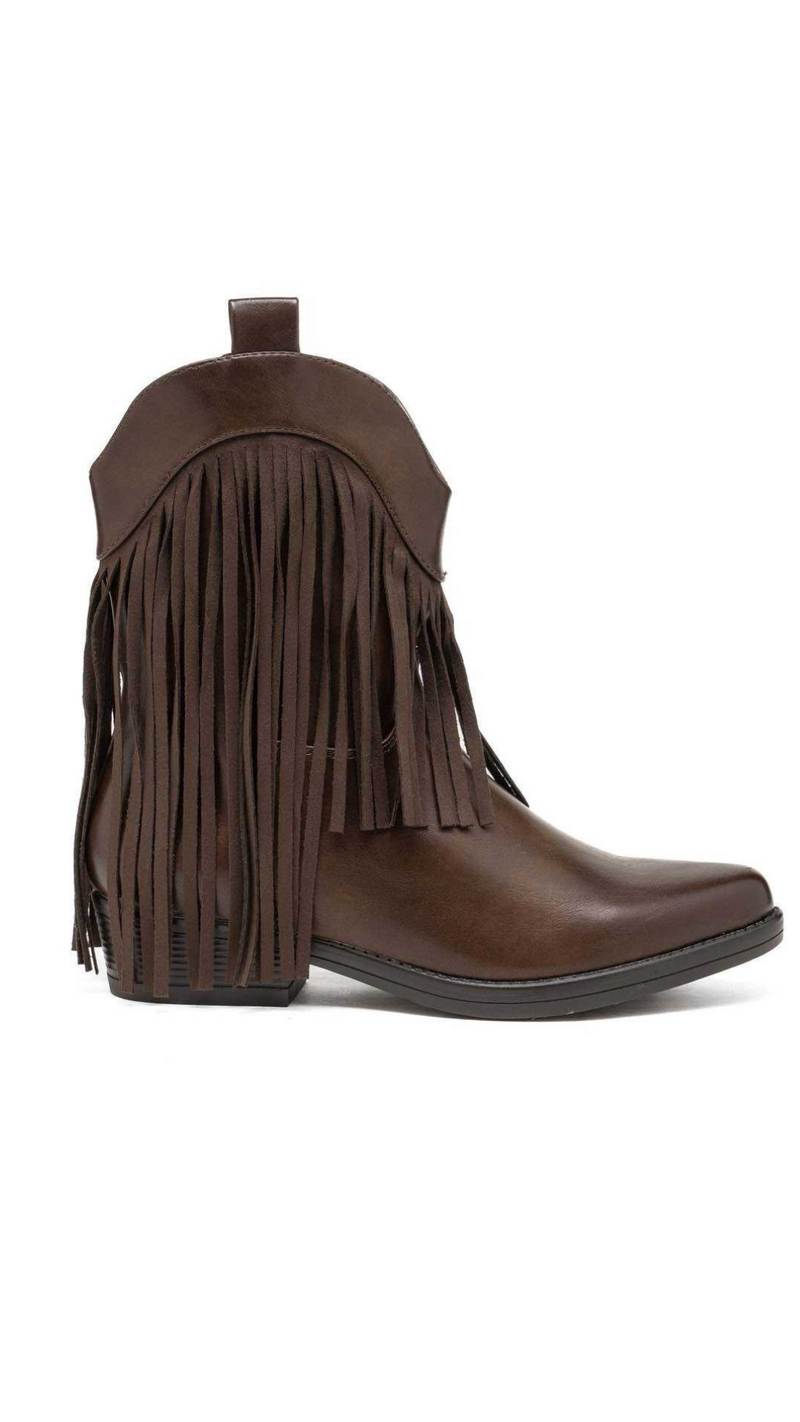 Stivaletti texani cowboy con frange Vanchi