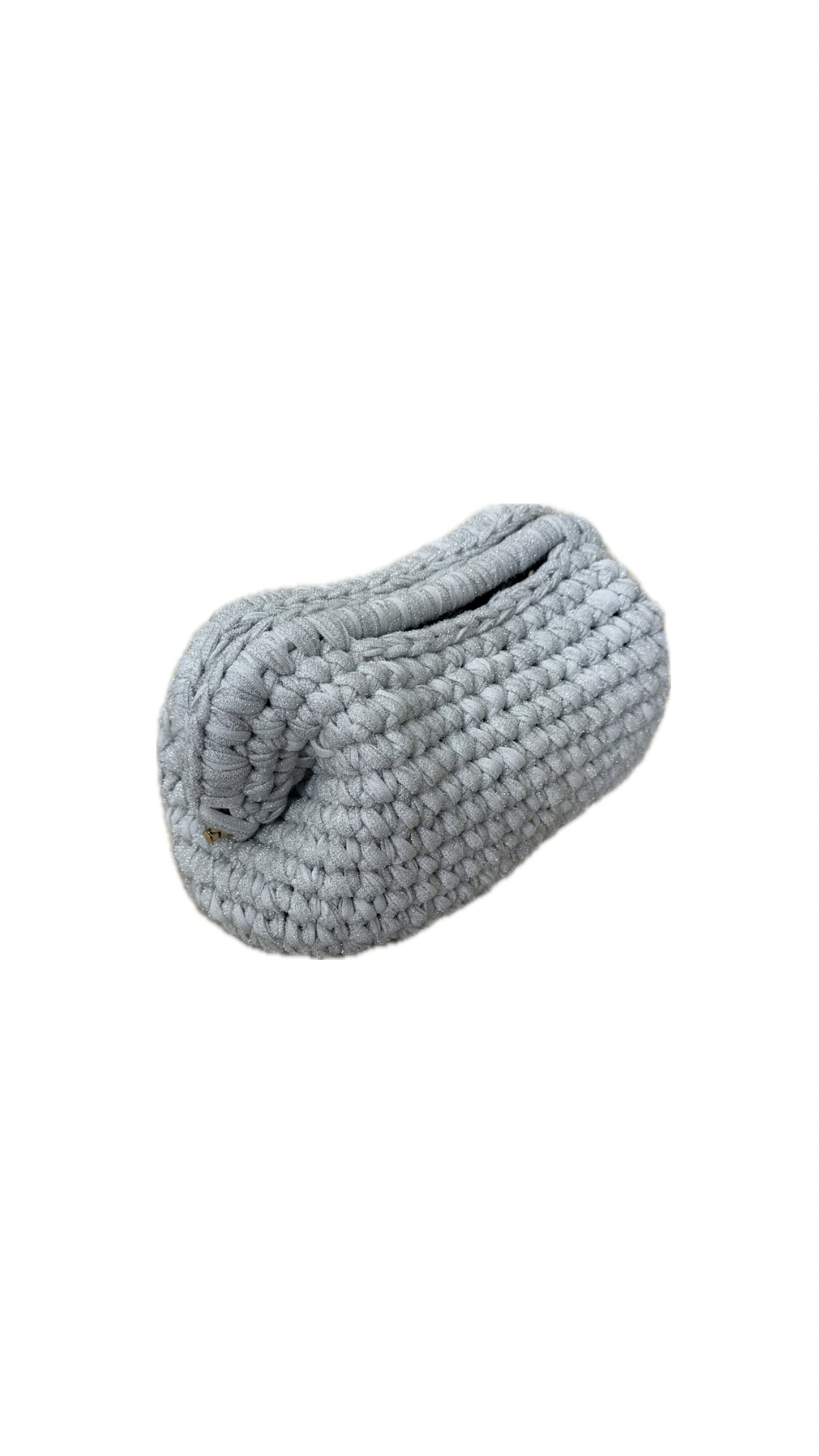 Clutch bag argento lurex Lavinia