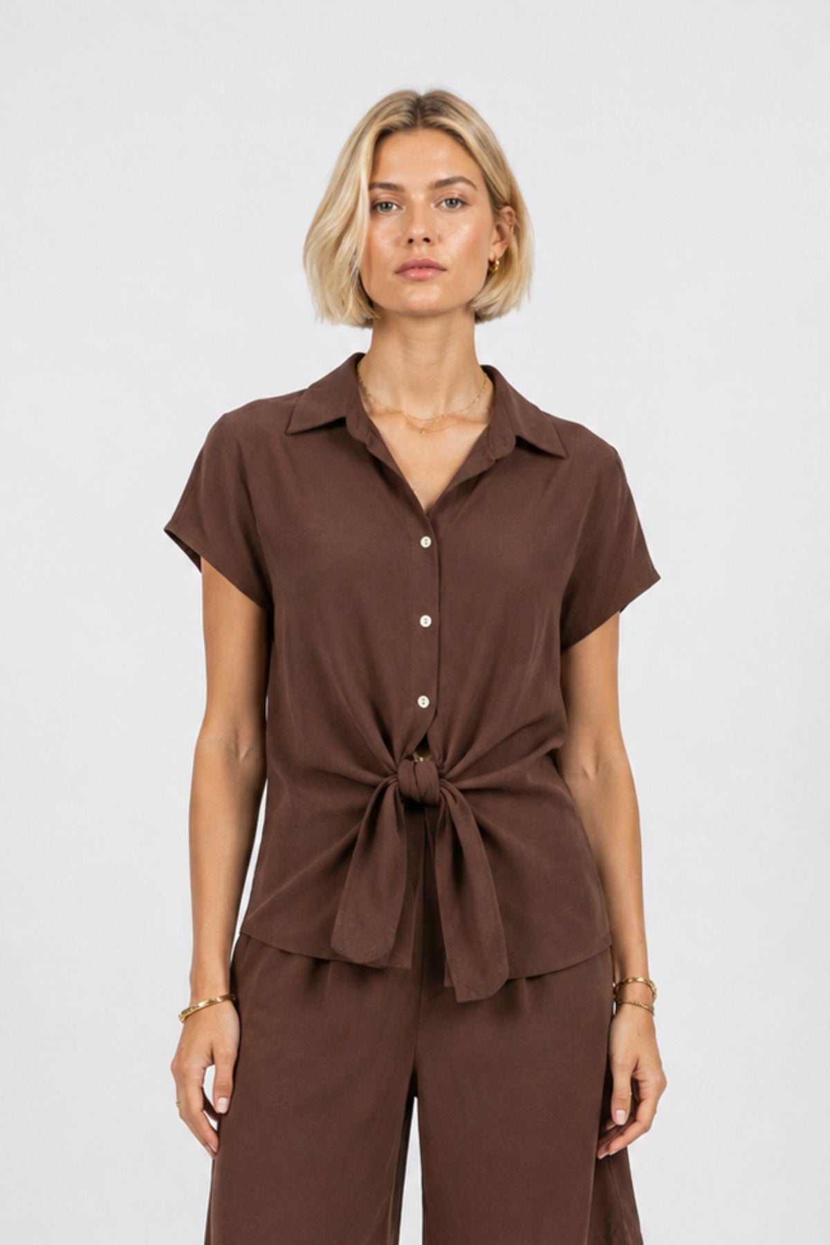Camicia con nodo sul davanti Vanchi