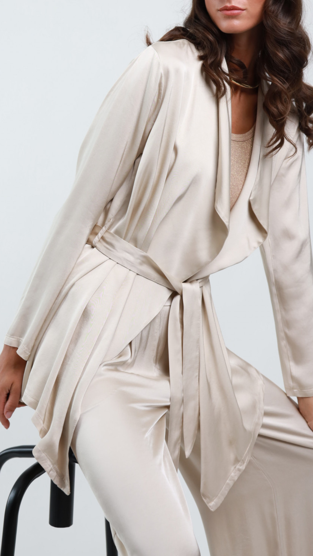 Cardigan in raso