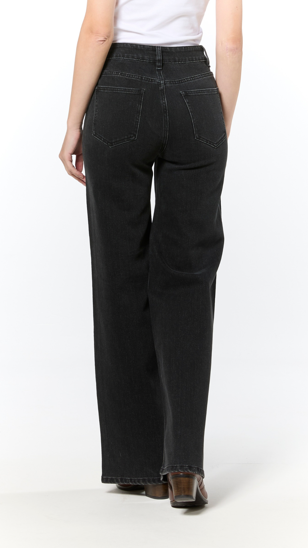 Jeans nero con stampa animalier e strass in oro Vanchi