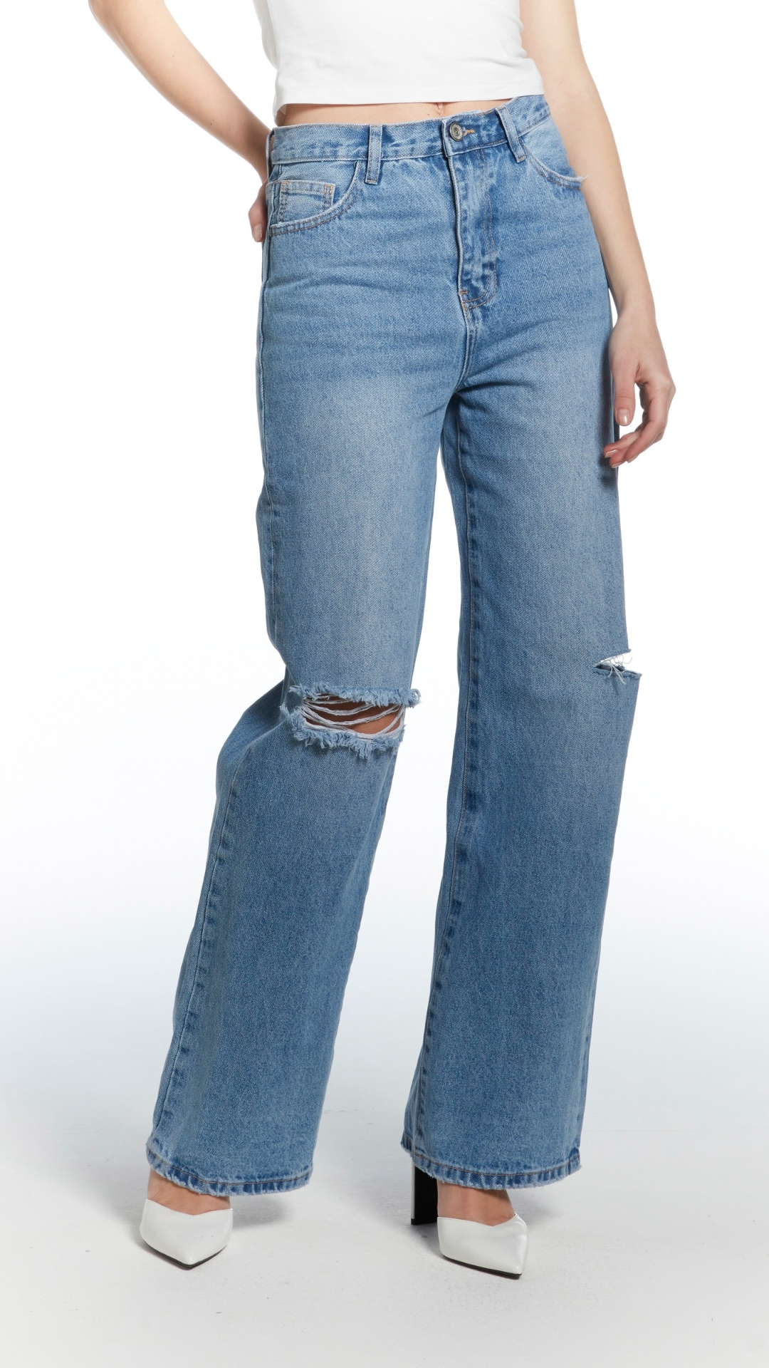 jeans vita alta donna