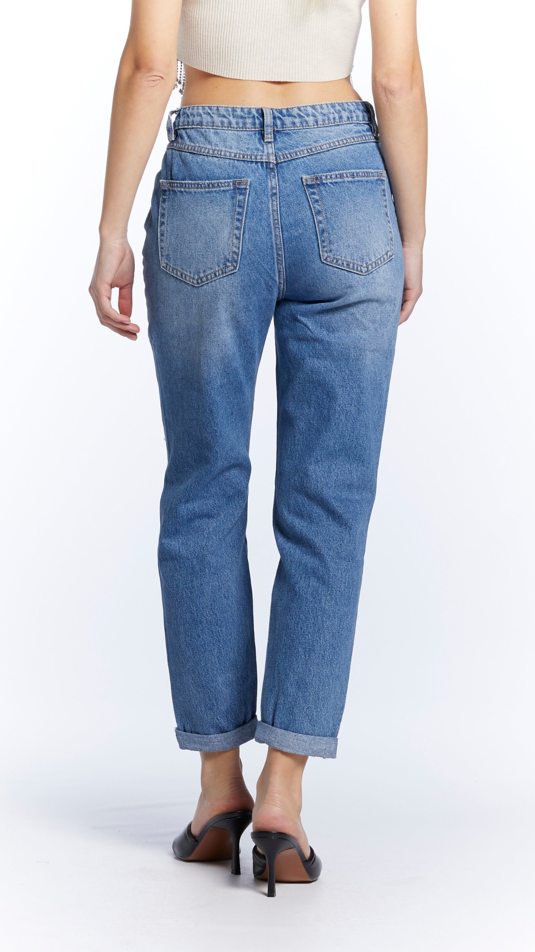 jeans vita alta donna