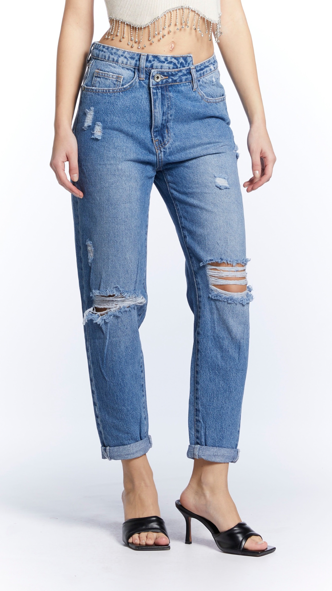 jeans vita alta donna