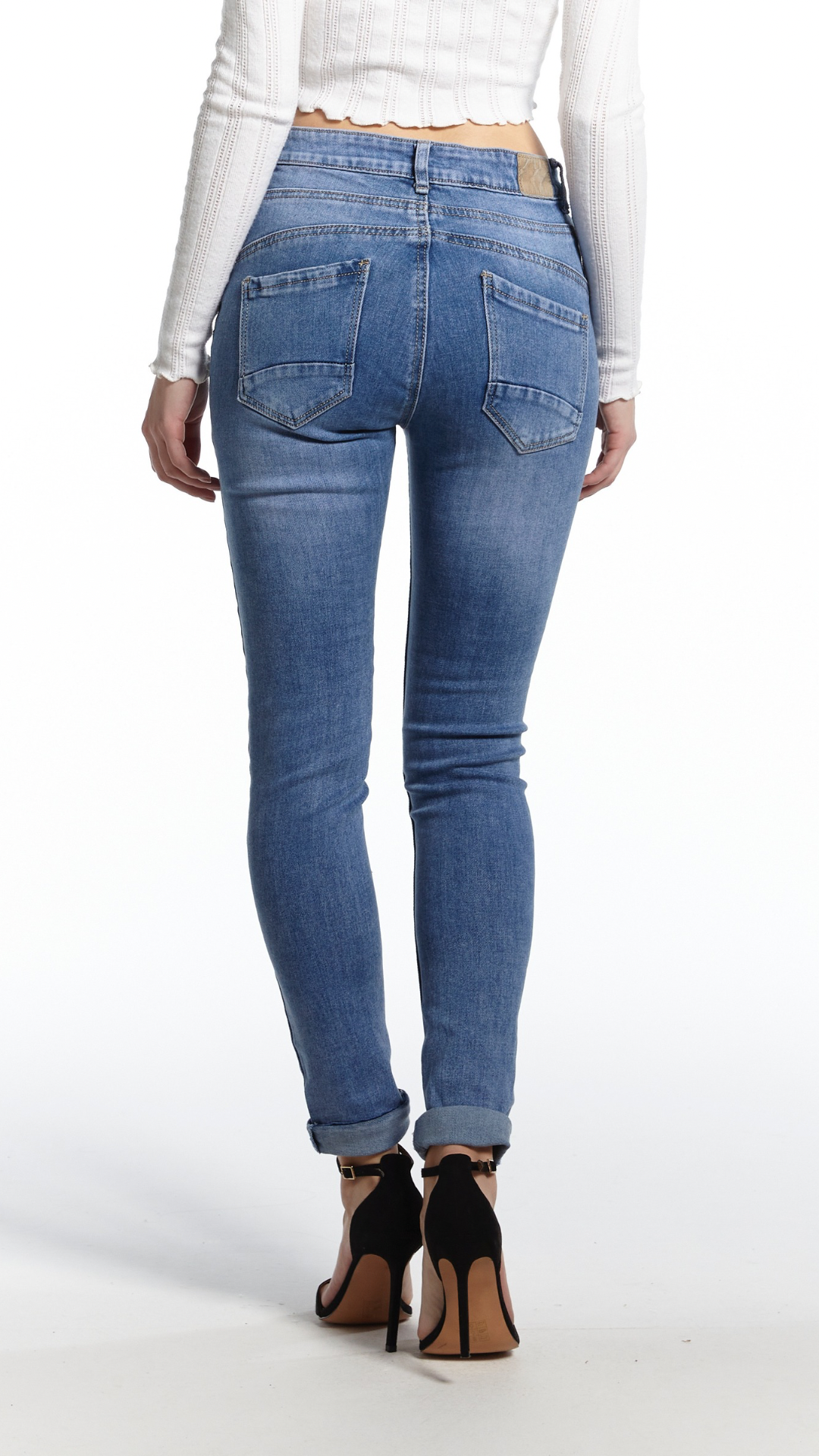 Jeans skinny a vita alta
