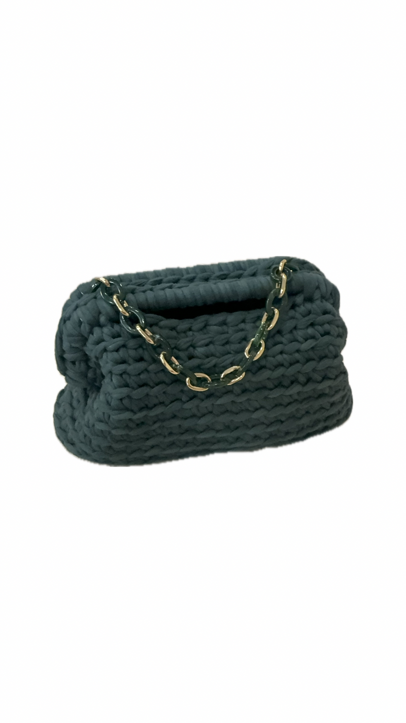 Clutch bag verde Iris Vanchi