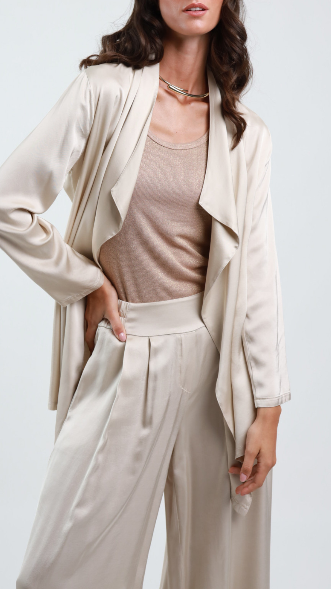 Cardigan in raso