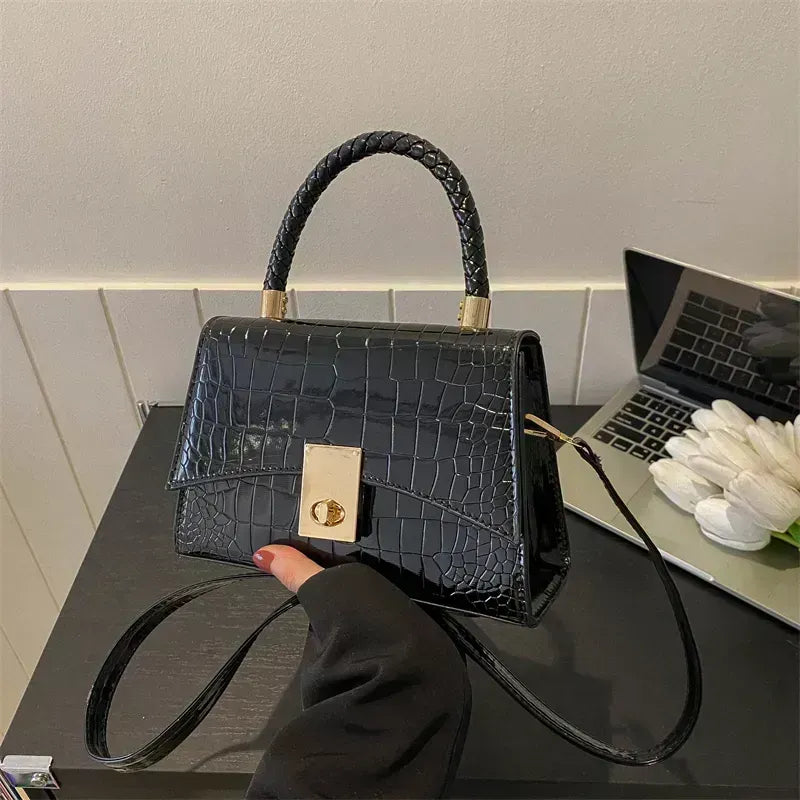 Borsa con stampa pitonata Vanchi