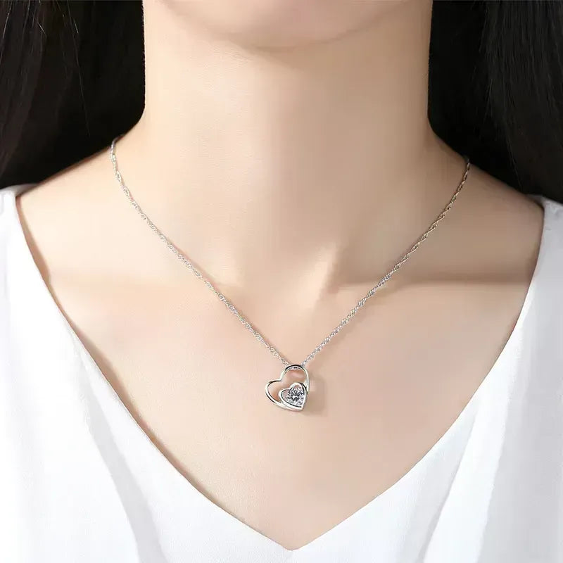 Collana doppio cuore Vanchi