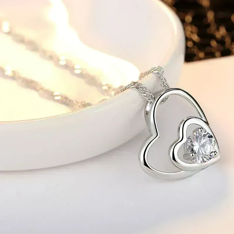 Collana doppio cuore Vanchi